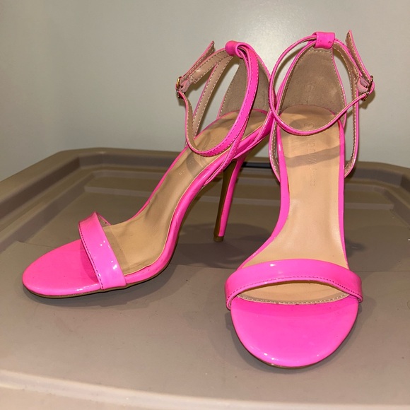 Pink Heeled Sandals - Picture 2 of 3